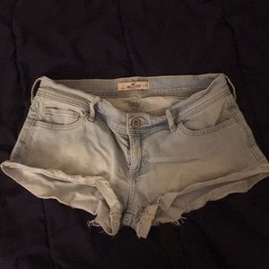 Hollister light washd jean shorts